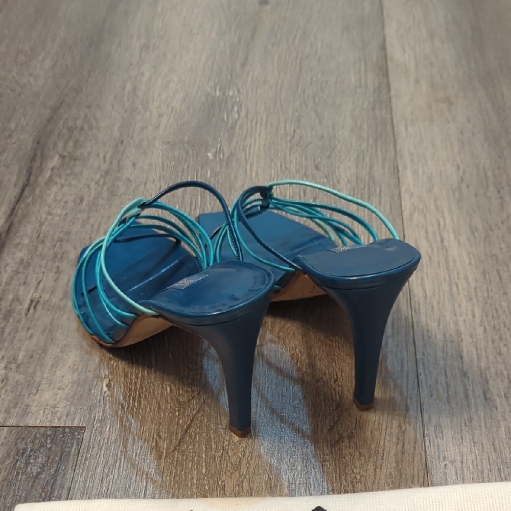Mario Valentino Blue Strappy Heels - Picture 4 of 9